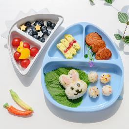 Monee Dinosaur Silicone Suction Food Plate & Food Storage Conrainer
