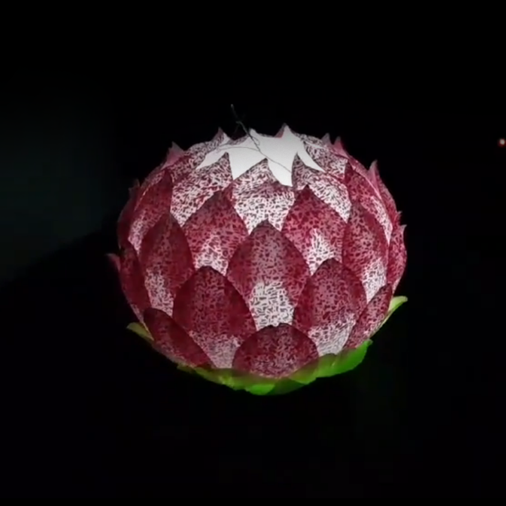 DAEWANG KING Solar Panel LED Flower Lotus Light Lamp