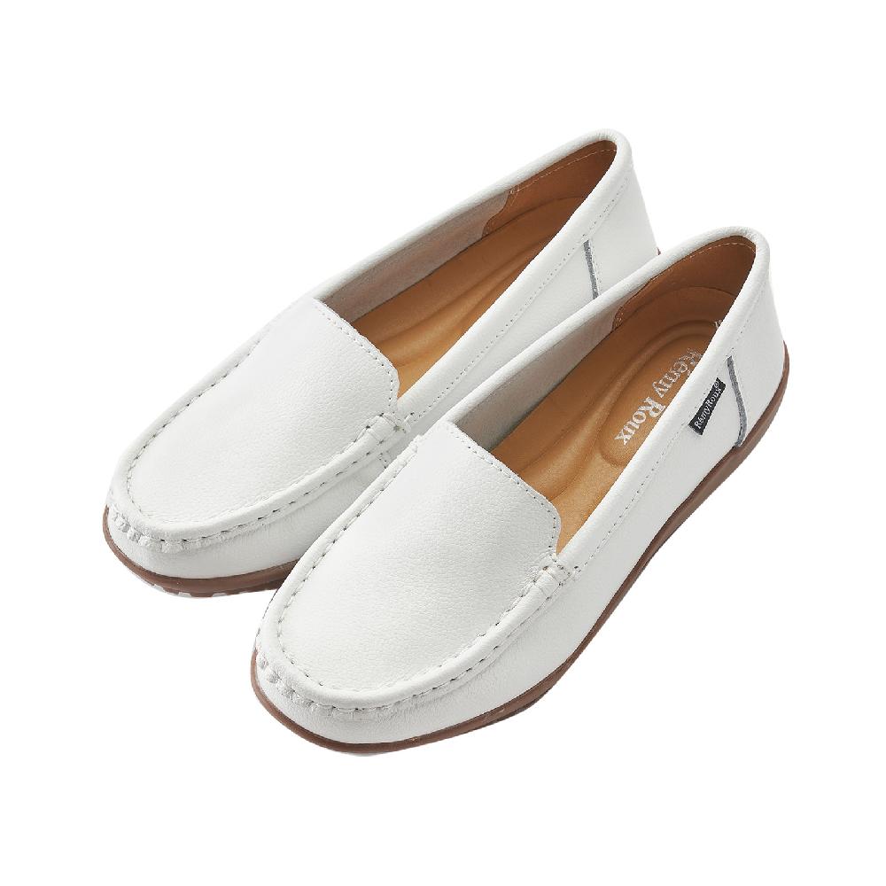 Cushioned Basic Daily Women Comfort Loafers / White, 235